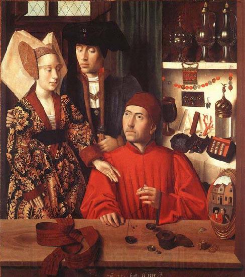 CHRISTUS, Petrus St Eligius in His Workshop Germany oil painting art